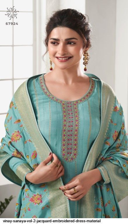 vinay-sanaya-vol-2-jacquard-embroidered-dress-material-2234