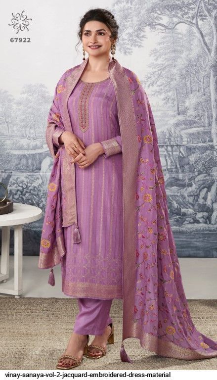 vinay-sanaya-vol-2-jacquard-embroidered-dress-material-2679