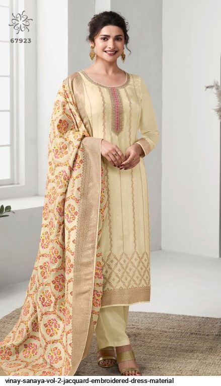 vinay-sanaya-vol-2-jacquard-embroidered-dress-material-8603